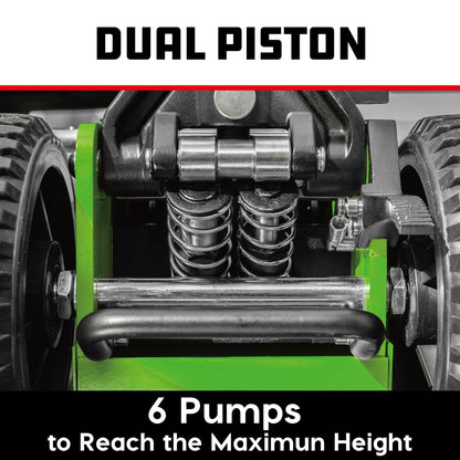 Powerbuilt 2.5 Ton Big Wheel Off Road Jack (Green)