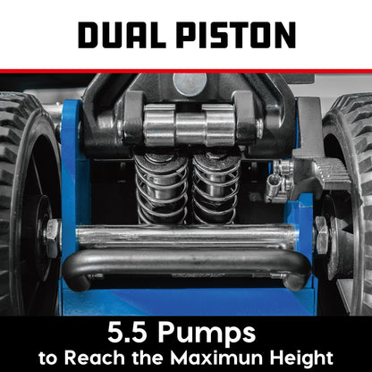Powerbuilt 1.5 Ton Big Wheel Off Road Jack (Blue)