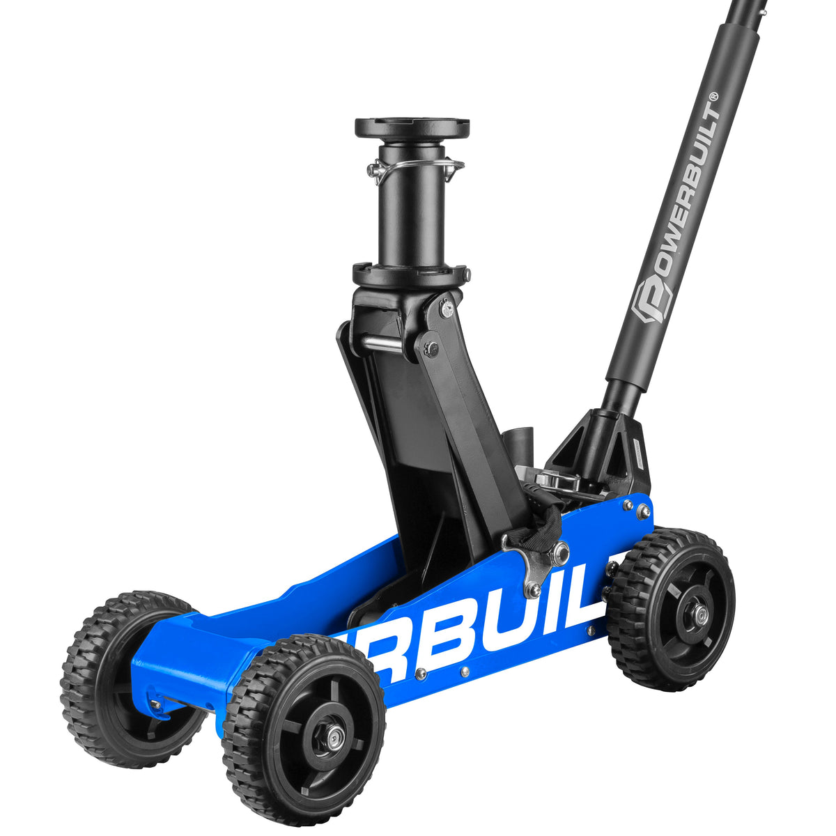 Powerbuilt 1.5 Ton Big Wheel Off Road Jack (Blue)