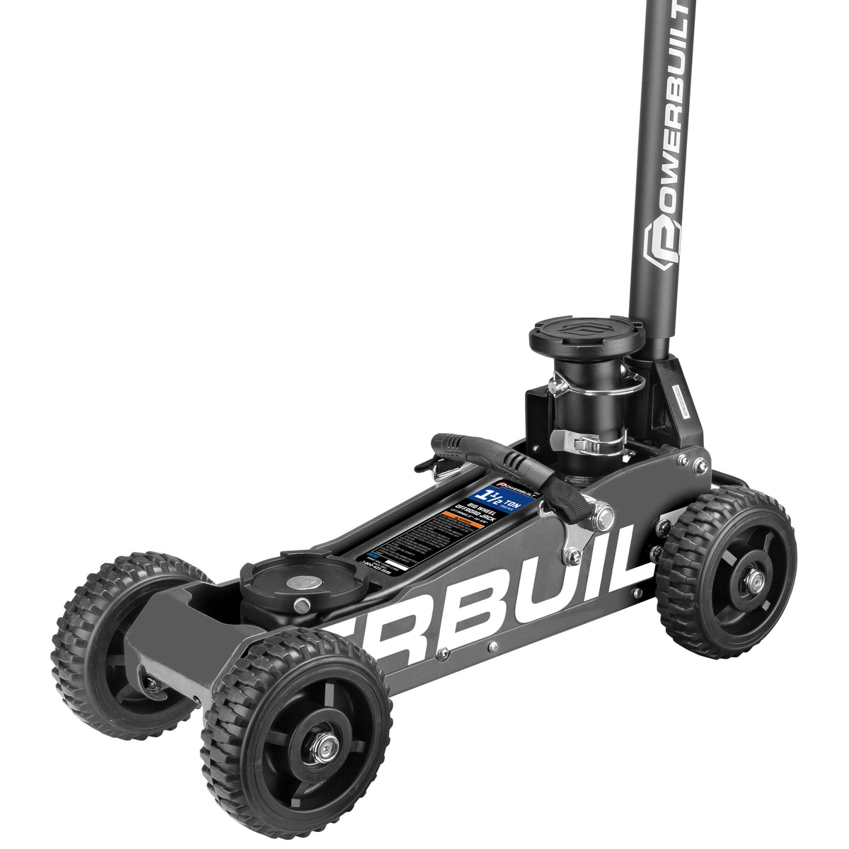 Powerbuilt 1.5 Ton Big Wheel Off Road Jack (Grey)