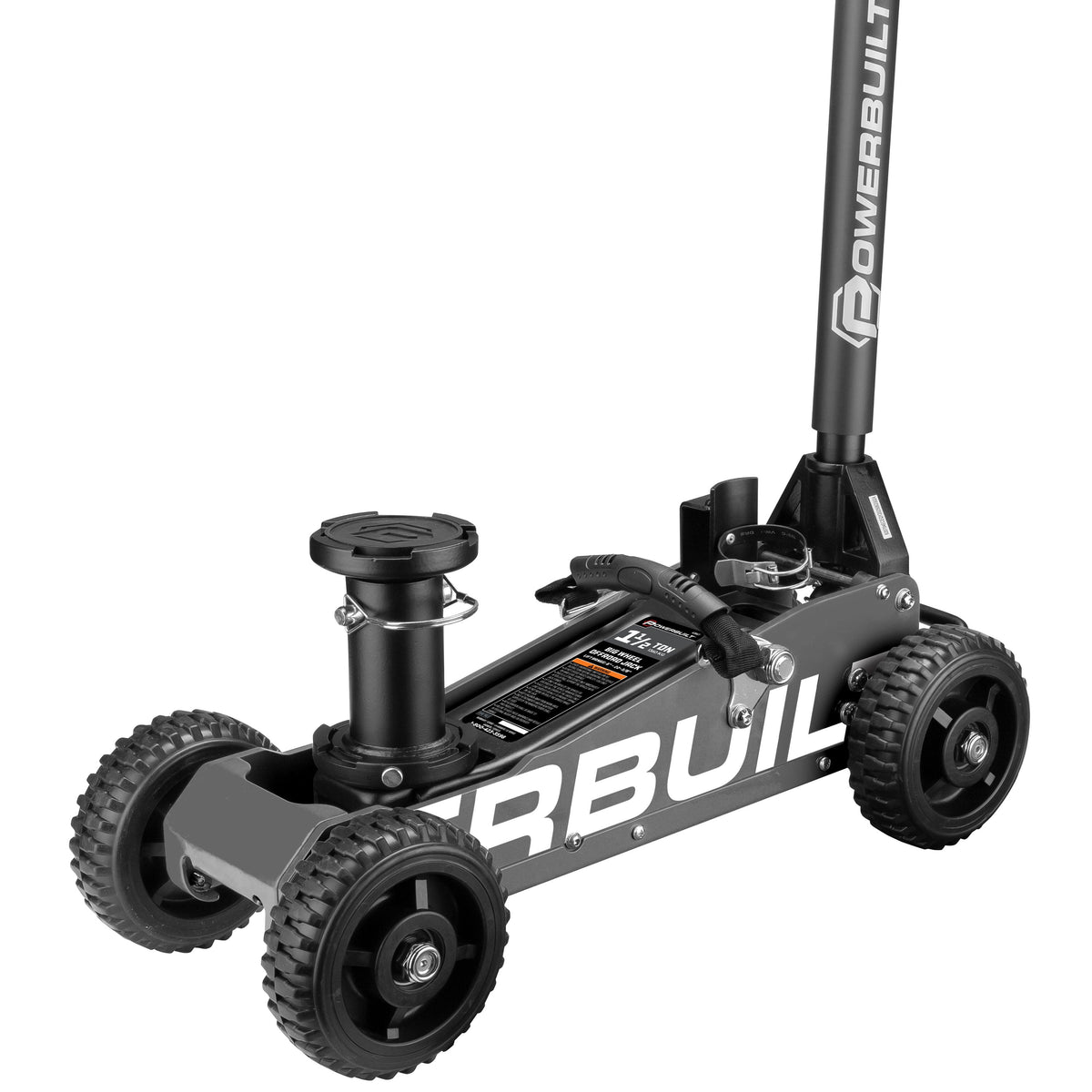 Powerbuilt 1.5 Ton Big Wheel Off Road Jack (Grey)