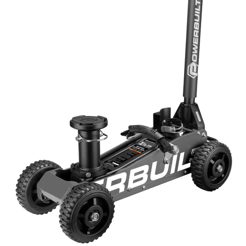 Powerbuilt 1.5 Ton Big Wheel Off Road Jack (Grey)