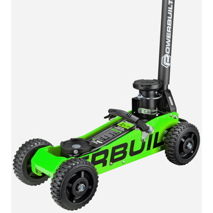 Powerbuilt 1.5 Ton Big Wheel Off Road Jack (Green)