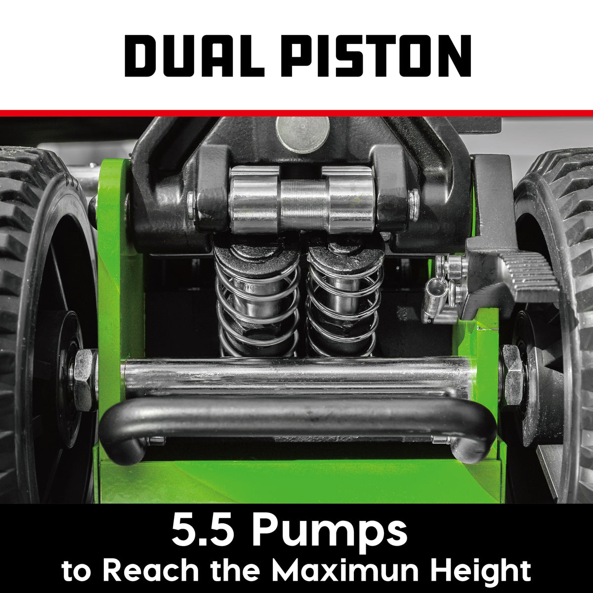 Powerbuilt 1.5 Ton Big Wheel Off Road Jack (Green)
