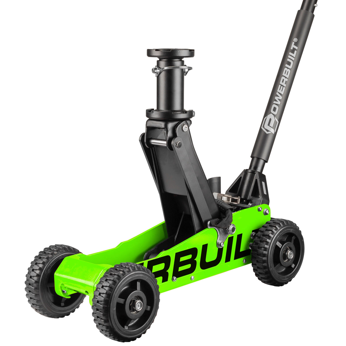Powerbuilt 1.5 Ton Big Wheel Off Road Jack (Green)