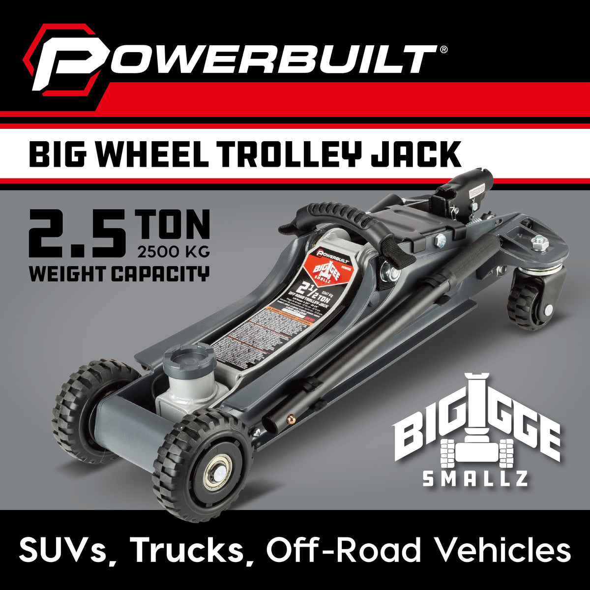 Powerbuilt 2.5T "Biggee Smallz" Off Road Trolley Jack