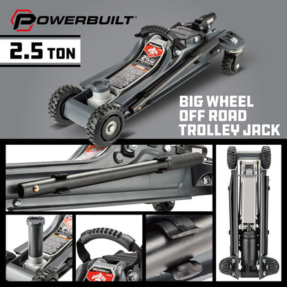 Powerbuilt 2.5T "Biggee Smallz" Off Road Trolley Jack