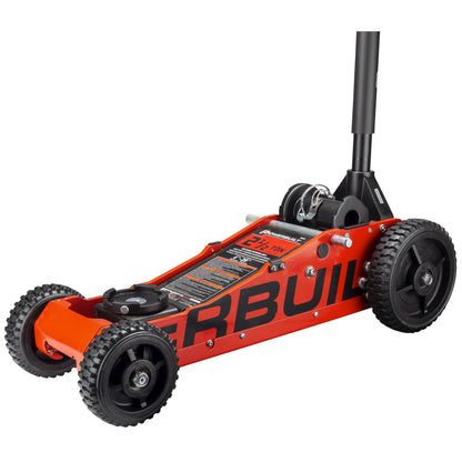 Powerbuilt 2.5 Ton Big Wheel Off-Road Jack (Orange)