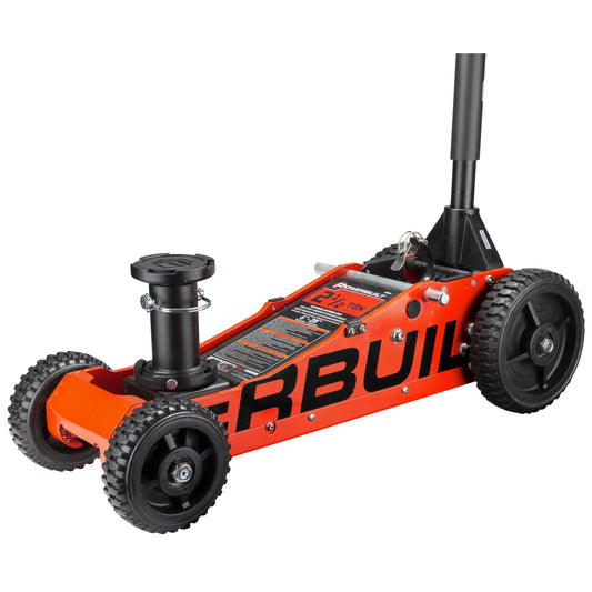 Powerbuilt 2.5 Ton Big Wheel Off-Road Jack (Orange)