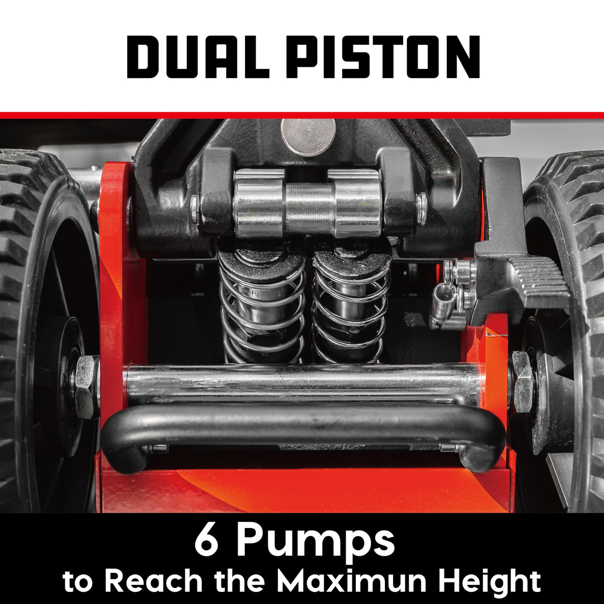 Powerbuilt 2.5 Ton Big Wheel Off-Road Jack (Orange)