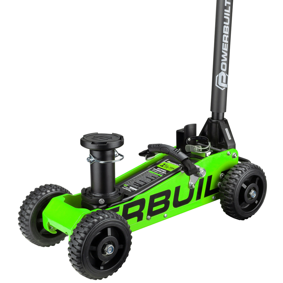 Powerbuilt 1.5 Ton Big Wheel Off Road Jack (Green)