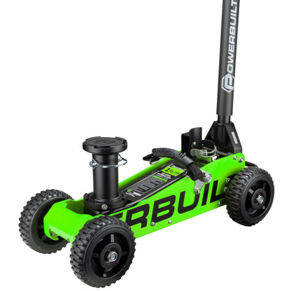 Powerbuilt 1.5 Ton Big Wheel Off Road Jack (Green)