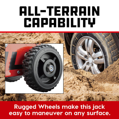 Powerbuilt 1.5 TON BIG WHEEL OFF ROAD JACK (Orange)