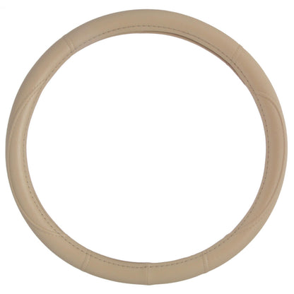 BDK Faux Leather Ergonomic Grip Steering Wheel Cover (Fits 14.5" - 15.5")