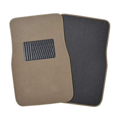 BDK 4-Piece Premium Carpet Non-Slip Heel Pad Front Floor Mats and Rear Floor Mats