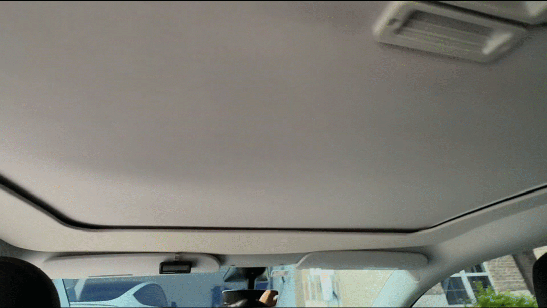 EVBASE Model Y Retractable Sunshade Glass Roof Sun Visor with Roll Fabric Style