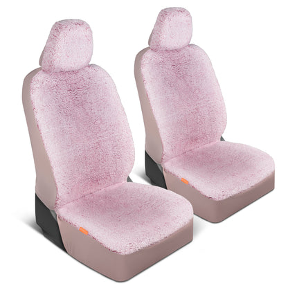 Carbella Plush Sherpa Fleece Front Car Seat Cover - Pink