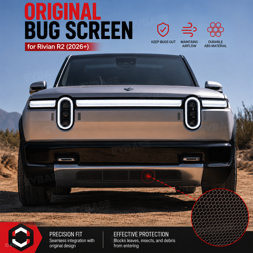 EVBASE Grille Mesh Insert for Rivian R2 Front Bumper Radiator Protective Mesh Grille Panel Bug & Debris Screen