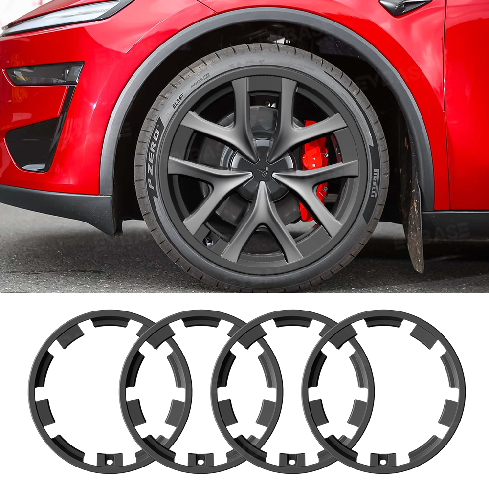 EVBASE Model Y Juniper Performance Wheel Rim Protector 21 Inch Rimcase Curb Rash Protection for Tesla 4PCS