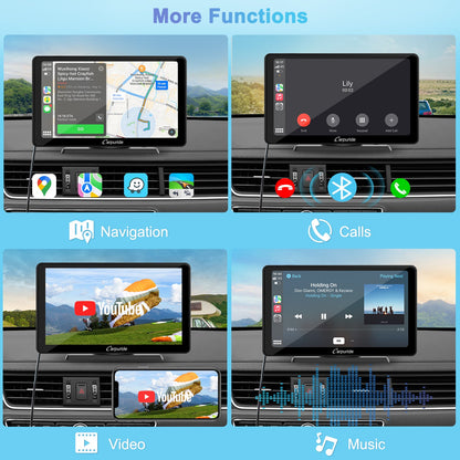 CARPURIDE C3 Portable Smart Multimedia Dashboard Console with Detachable Sunshade and Backup Camera