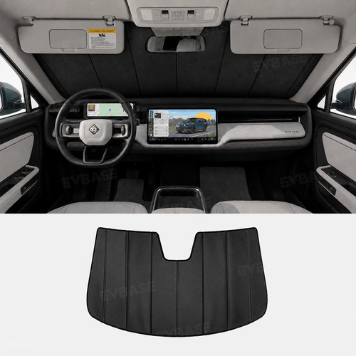 EVBASE Windshield Sunshade for Rivian R2 OEM-Style Front Window Shade Heat Insulation & UV Protection