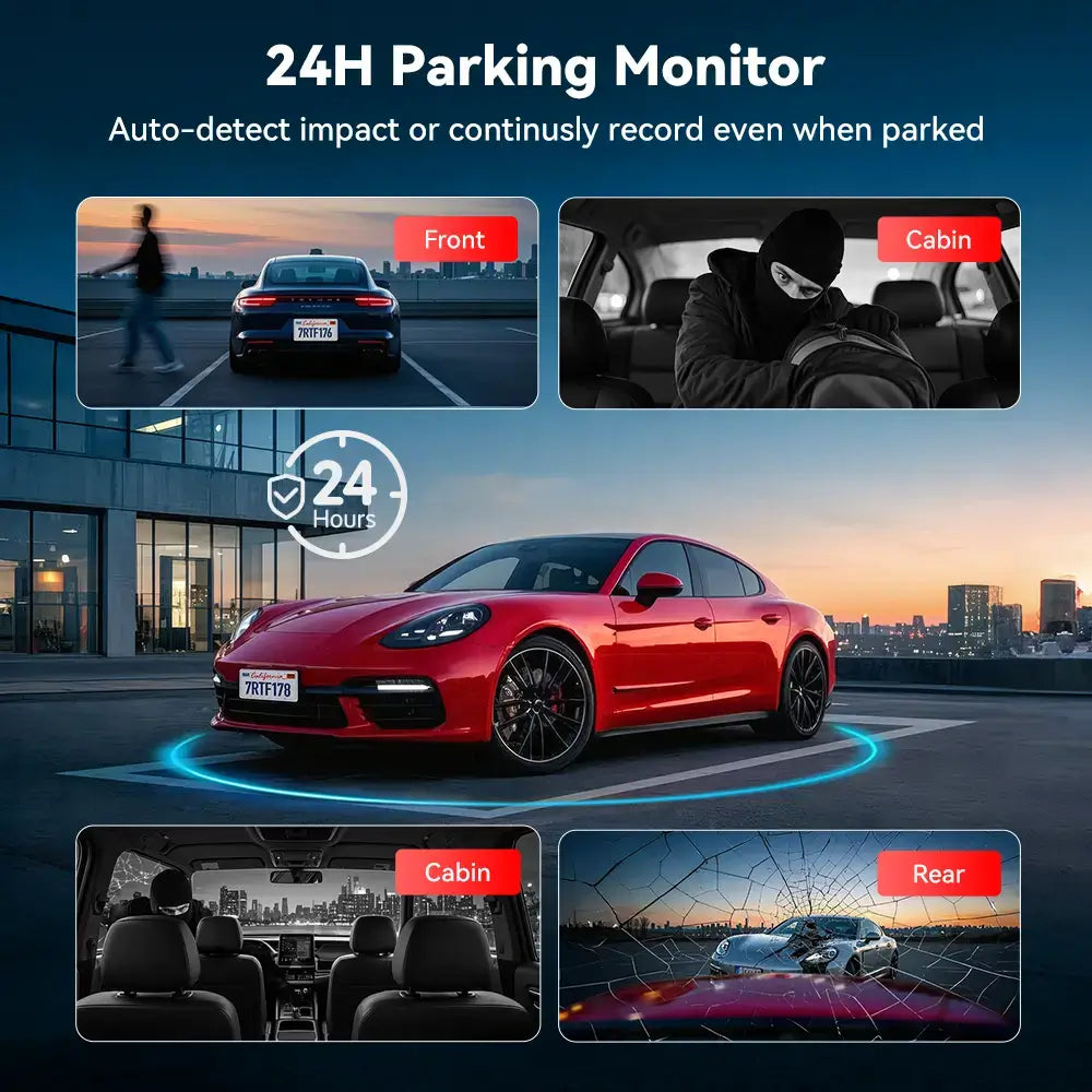 REDTIGER F17 Plus 4-Channel 2.7K Dash Cam with Sony STARVIS 2 & Wi‑Fi