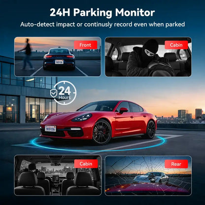 REDTIGER F17 Plus 4-Channel 2.7K Dash Cam with Sony STARVIS 2 & Wi‑Fi