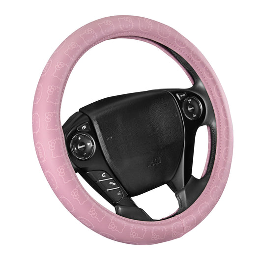 Product image: Carbella Sanrio Hello Kitty Pink Steering Wheel Cover (Fits 14.5" - | JiangCarGear