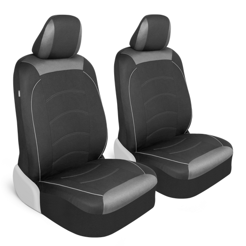MotorTrend 2-Pack Fabric Cloth Two-Tone Front Seat Covers