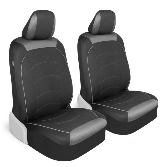 MotorTrend 2-Pack Fabric Cloth Two-Tone Front Seat Covers