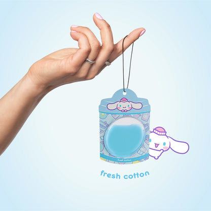 Hello Kitty and Friends Car Air Freshener (Cinnamoroll - Fresh Cotton) Hanging Gel Area Deodorizer, Long-Lasting Car Scents Air Freshener, Cute