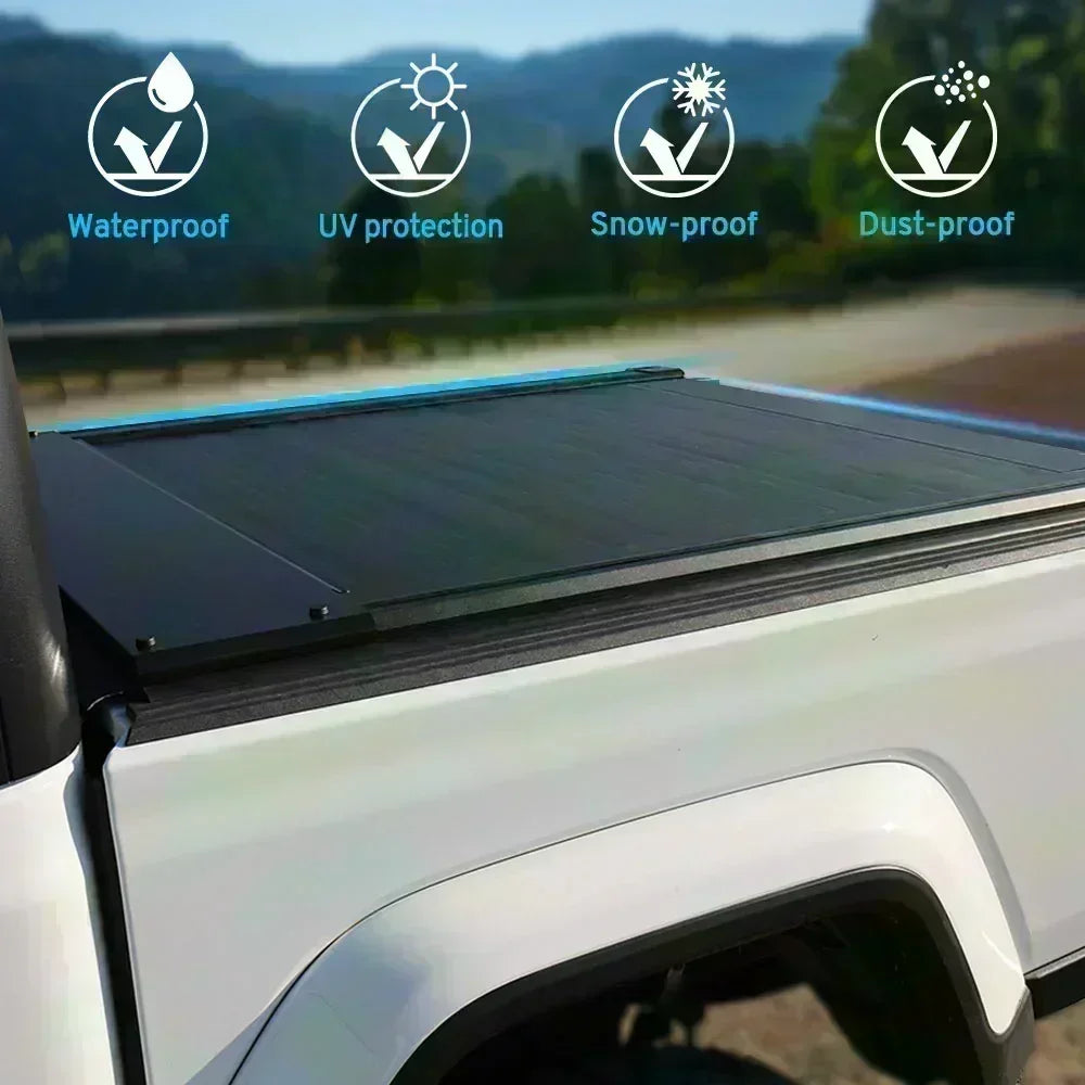 SYNETICUSA [2-in-1 Bundle] RAMBOX 1500/2500/3500 Retractable Tonneau Cover w/ Rack System