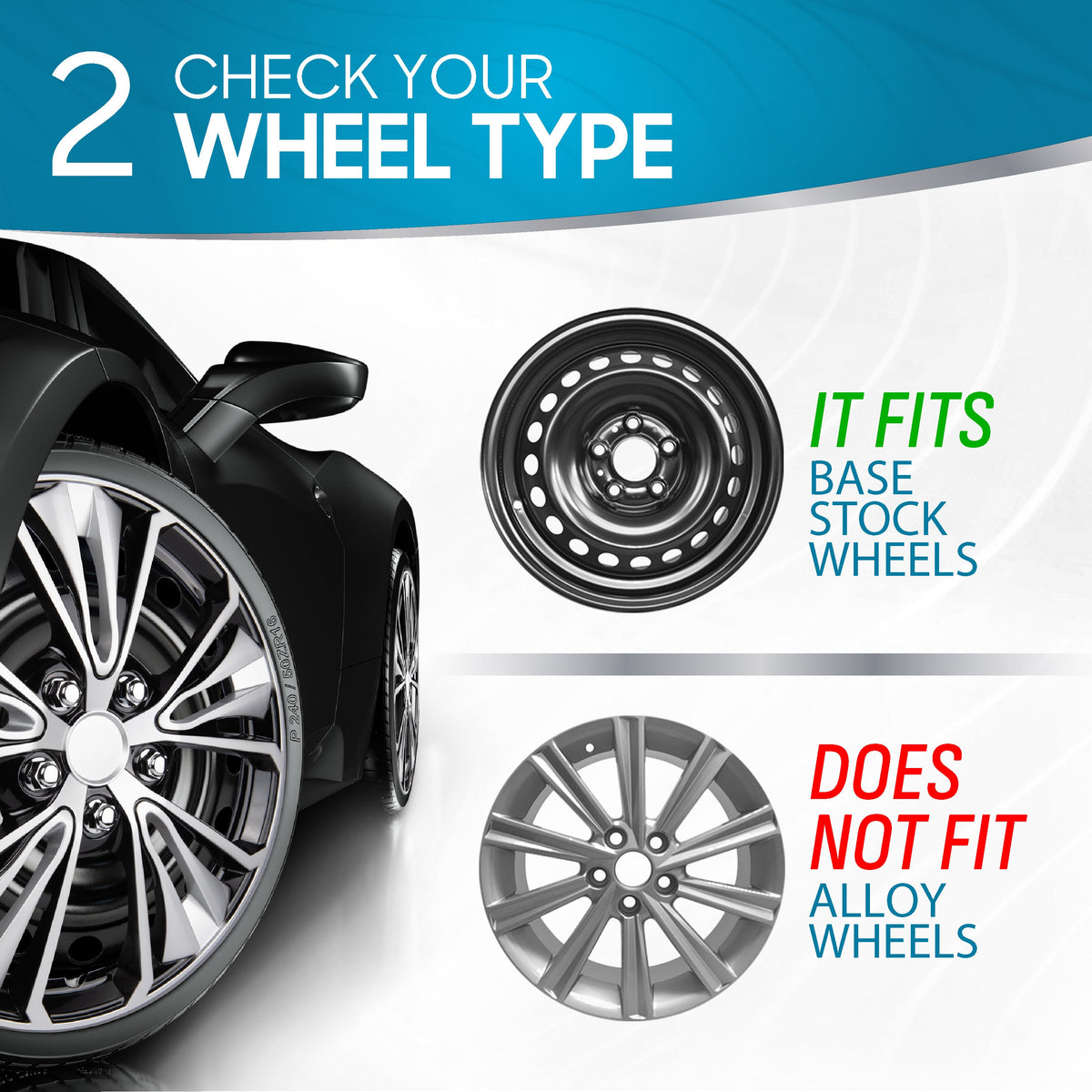 BDK 16 Inch Hubcaps Set of 4 - OEM Replacement Snap-On Wheel Rim Covers - Universal Fit Car Wheel Cover for Cars, Trucks, SUV, Vans Durable ABS
