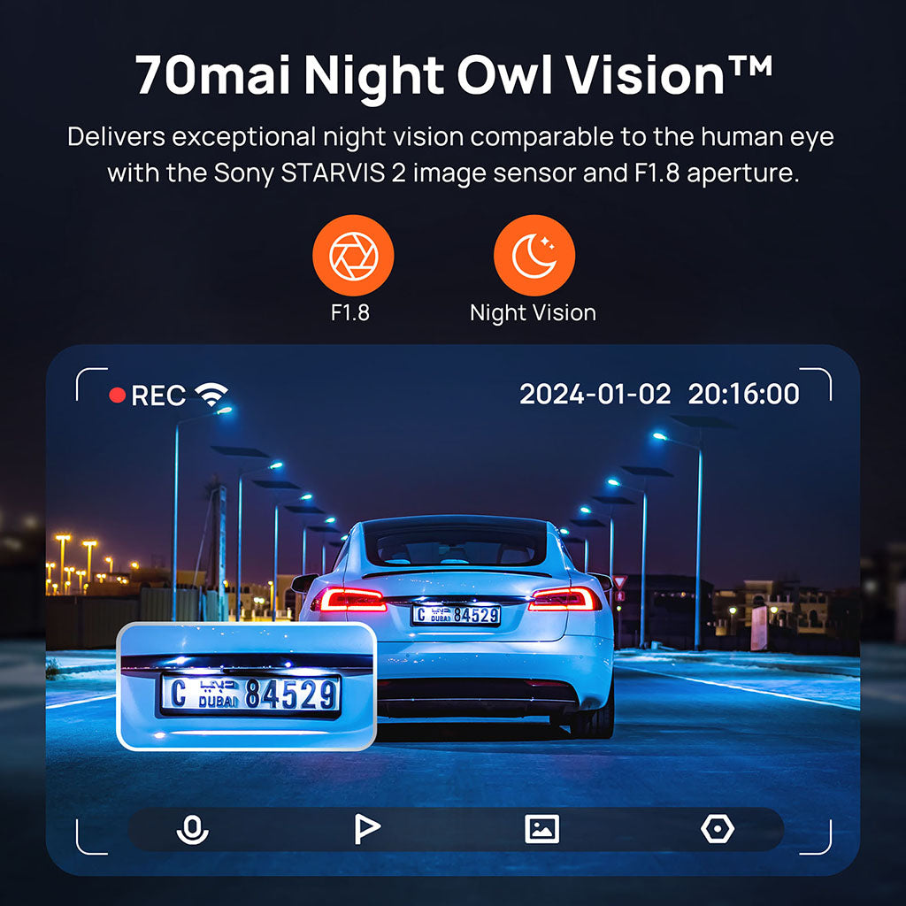 70mai Dash Cam 4K A810 with Sony STARVIS 2 - image 8