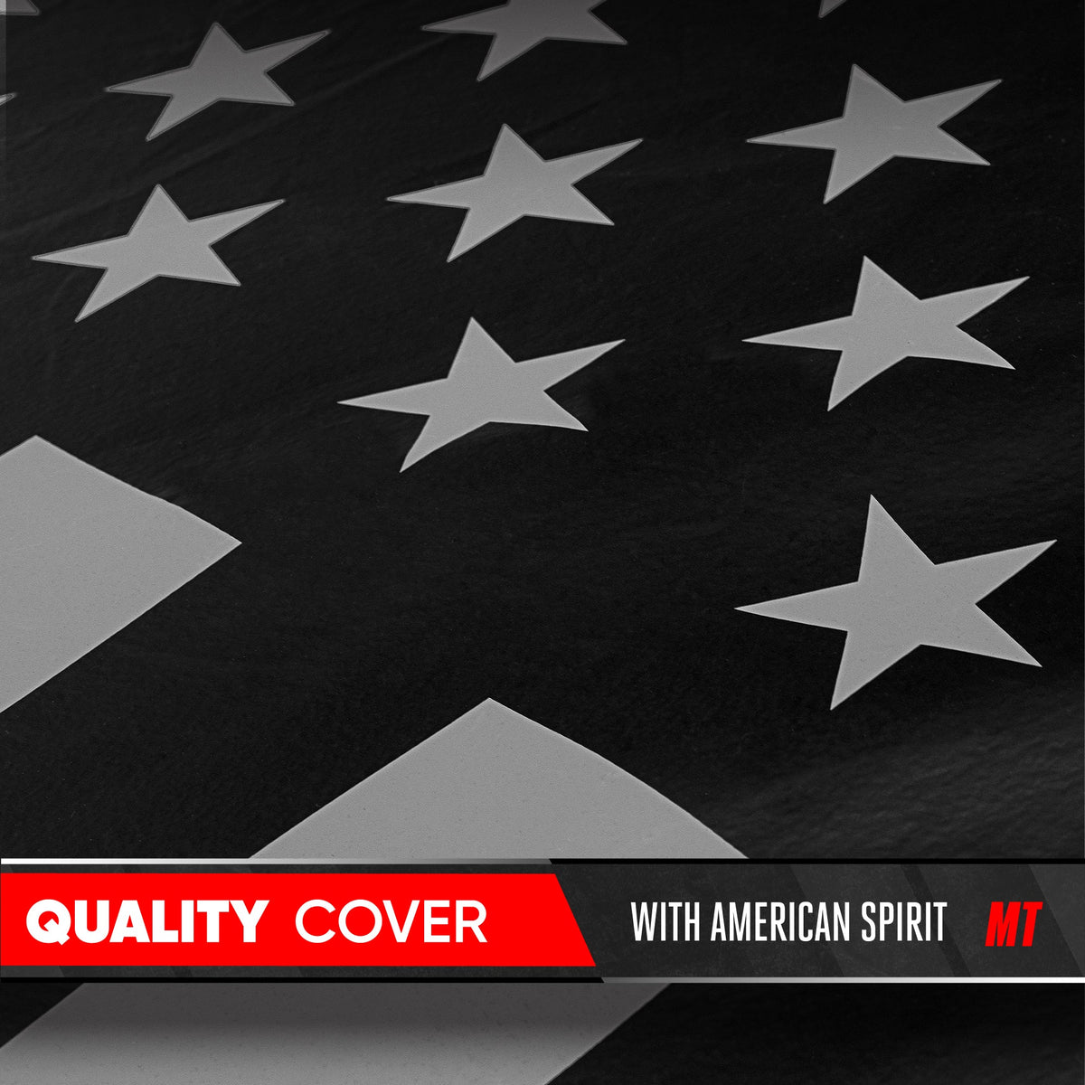 Motor Trend Black USA Flag Waterproof Car Cover - All Weather Outdoor Protection, UV Resistant, Windproof, Scratchproof - Semi-Universal Fit