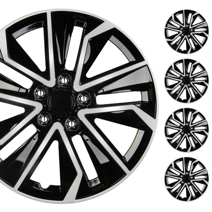 BDK 16 Inch Hubcaps Set of 4 – OEM Replacement Snap-On Wheel Rim Covers - Universal Fit Car Wheel Cover for Cars, Trucks, SUV, Vans Durable ABS