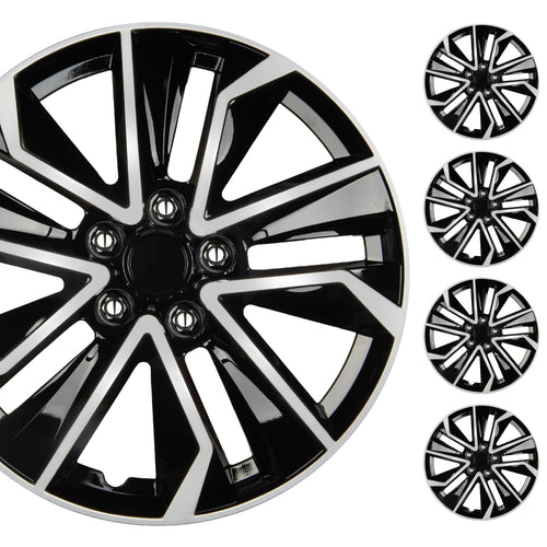 BDK 16 Inch Hubcaps Set of 4 – OEM Replacement Snap-On Wheel Rim Covers - Universal Fit Car Wheel Cover for Cars, Trucks, SUV, Vans Durable ABS