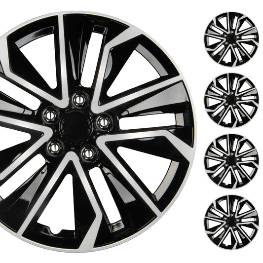 BDK 16 Inch Hubcaps Set of 4 – OEM Replacement Snap-On Wheel Rim Covers - Universal Fit Car Wheel Cover for Cars, Trucks, SUV, Vans Durable ABS