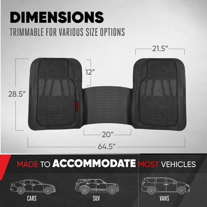 MotorTrend WingRunner Rear Floor Mat - Trim to Fit