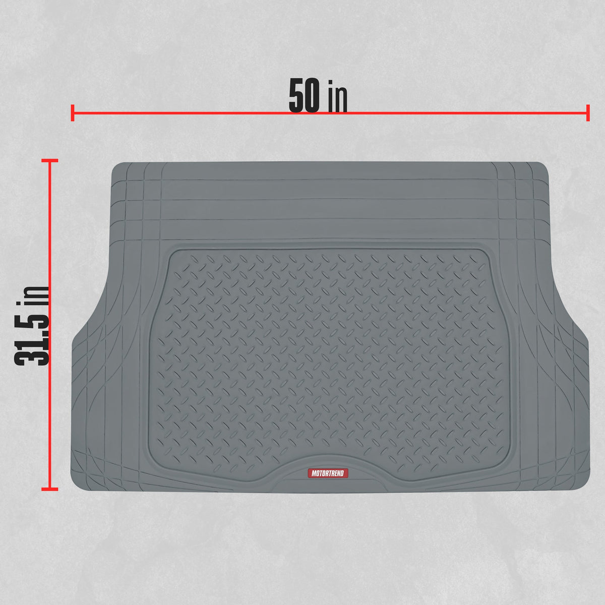 MotorTrend Utility Trunk/Cargo Liner Mat - Heavy Duty, All Weather, Trim to Fit