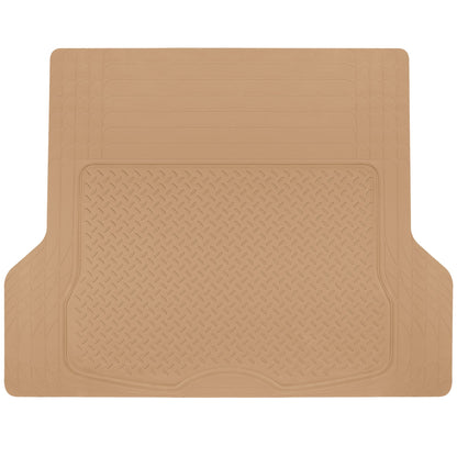 BDK Trunk/Cargo Rubber Liner - Heavy Duty, All Weather, Trim to Fit (53.8" x 43.2") - Beige