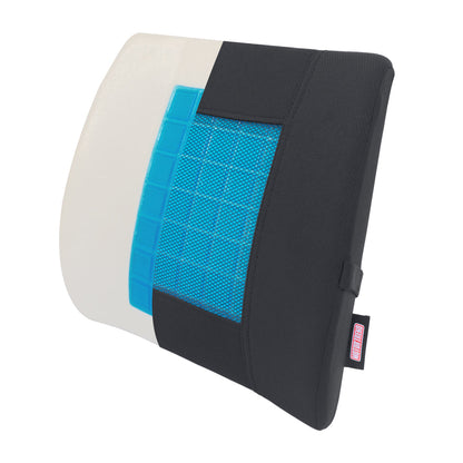 Motor Trend Cooling Car Lumbar Support Cushion - Made with Memory Foam for Maximum Coccyx Comfort & Back Tailbone Pain Relief, Ideal for Car and