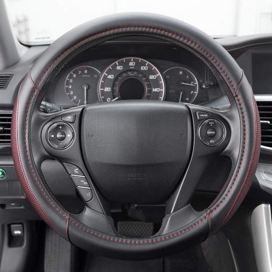 MotorTrend Dotted Polyester Comfort Grip Steering Wheel Cover (Fits 14.5" - 15.5")