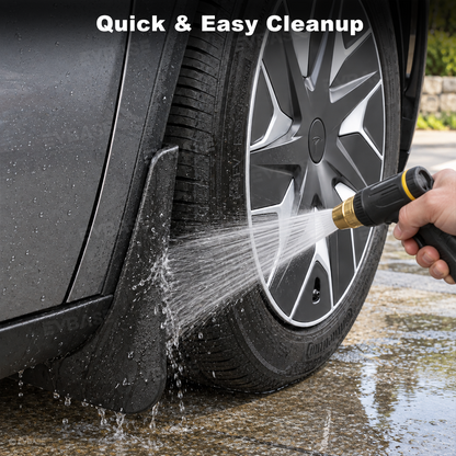 EVBASE Model Y L Mud Flaps No-Drill Front & Rear Fender Splash Guards TPE All-Weather Protection