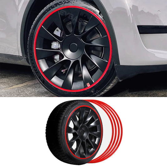 EVBASE Wheel Rim Protector Aluminum Alloy Rim Guard 20 & 21 inch Rimcase 4 PCS For Model 3 Y X S