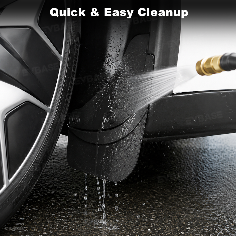 EVBASE Model Y L Mud Flaps Front & Rear No-Drilling Splash Guards All-Weather Protection