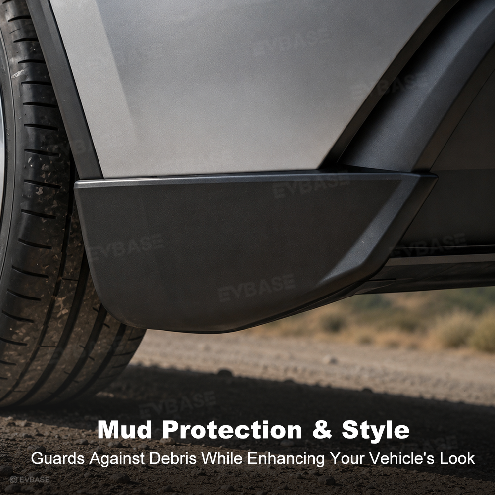 EVBASE Model Y Juniper Front & Rear Mud Flaps Corner Guards OEM-Style Splash Guards Corner Protectors