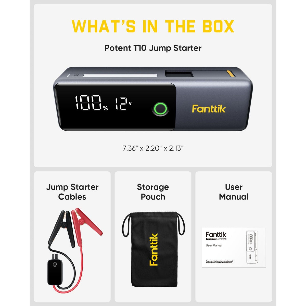 Fanttik Potent T10 1800 Amp Jump Starter