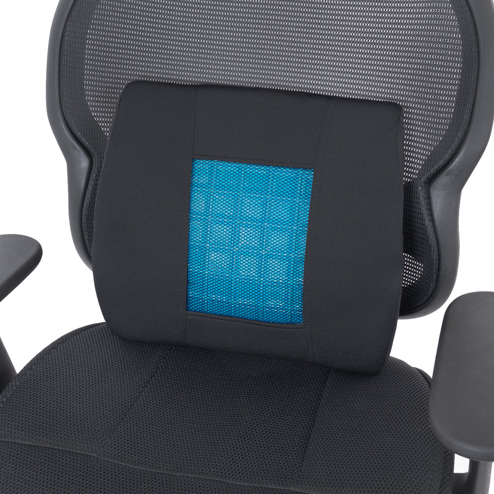 Motor Trend Cooling Car Lumbar Support Cushion - Made with Memory Foam for Maximum Coccyx Comfort & Back Tailbone Pain Relief, Ideal for Car and