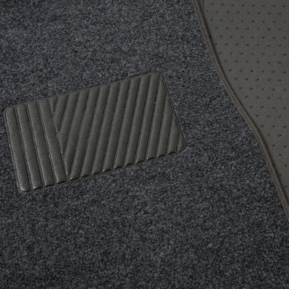 BDK 4-Piece Premium Carpet Non-Slip Heel Pad Front Floor Mats and Rear Floor Mats